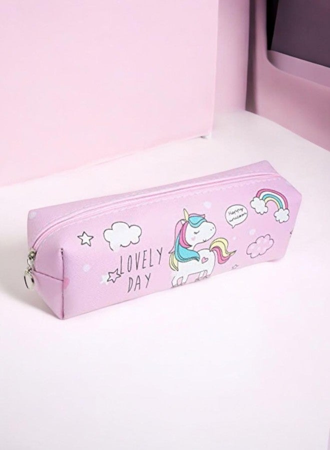 Le Delite 13 Pcs Unicorn Gift Combo Set For Girls Kids Fur Diary Gift Bag Stationery Set Age 6-8 Years 10-12 Year I Stickers, pen, pouch, badge, Eraser, Wallet & colors(Pink) - Image 3